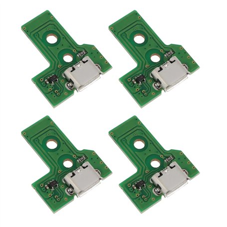 EMSea 4X JDS-040 Remplacement de Carte d'interface Assemblage du Port de Charge Compatible avec PS4 Pro Adaptateur Micro USB Cha