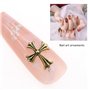 EMSea 60pcs Croix Nail Art Charms en Métal 3D Punk Ornements d'ongles pour Manucure Nail Art Artisanat DIY Accessoires Décoratio