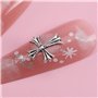 EMSea 60pcs Croix Nail Art Charms en Métal 3D Punk Ornements d'ongles pour Manucure Nail Art Artisanat DIY Accessoires Décoratio