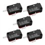 EMSea 5pcs V-15-1C25 Micro-interrupteur de Fin de Course 2 Broches Interrupteur à Bouton Instantané SPDT Micro-interrupteur à Ac