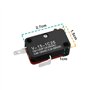 EMSea 5pcs V-15-1C25 Micro-interrupteur de Fin de Course 2 Broches Interrupteur à Bouton Instantané SPDT Micro-interrupteur à Ac
