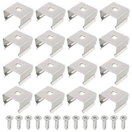 EMSea Lot de 50 Clips de Montage pour Cordon Lumineux LED en Acier Inoxydable pour Bandes LED de 9
