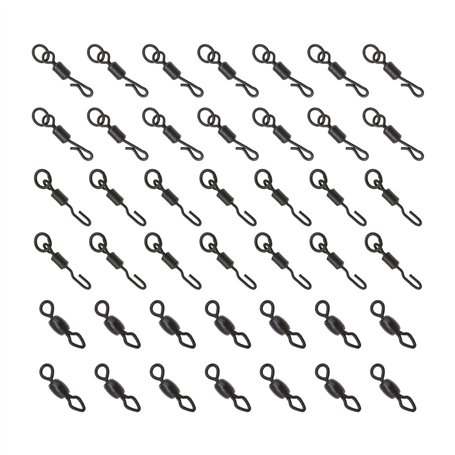 YINETTECH Lot de 60 émerillons pour pêche à la carpe - Connecteurs pivotants à changement rapide - 3 types de connecteurs de lig