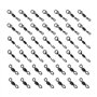 YINETTECH Lot de 60 émerillons pour pêche à la carpe - Connecteurs pivotants à changement rapide - 3 types de connecteurs de lig