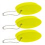 YINETTECH 3PCS Flottant Porte-Clés Glow Ovale Forme Jaune Mousse Porte-clés Sport Nautique Léger Clé Accessoires pour Surf Natat