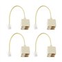 YINETTECH Lot de 4 répartiteurs téléphoniques bidirectionnels mâle vers femelle RJ11 6P4C