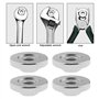 YINETTECH Lot de 4pcs Écrous à Bride pour Meuleuse d'angle M14 Compatible avec 125/150/180/230 Meuleuses d'angle de Type Disque
