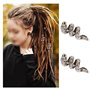 VGOL Lot de 4 perles de barbe pour homme - Anneaux de barbe nordiques - Perles tubulaires pour dreadlocks - Accessoires pour tre