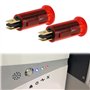 VGOL 4pcs Rouge Voyant Lumineux 12V Mini Accessoires d'indicateur Puissance de Voyant Lumineux Rouge pour Appareils Ménagers de