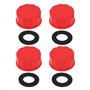 VGOL Lot de 4 Bouchons de Bidon d'essence de 5 Gallons Filetage Grossier Couvercle de Remplacement pour Bidon d'essence de 5 Gal