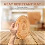 Haptufer 4 PièCes SéRies Dessous de Plateaux en Rotin pour Plaques Chaudes IsoléEs, Support de Pot pour Table, Tapis RéSistants 