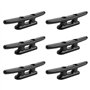 Giilayky 6 PièCes Taquet de Bateau Noir Taquets de Taquets de Quai de Bateau Taquet de Canoë Taquets en Nylon de 4 Pouces pour A