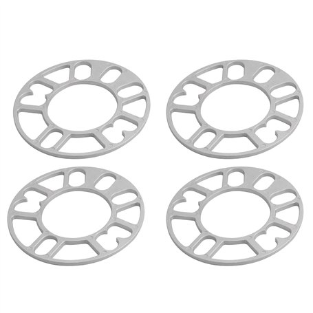 Qeunrtiy 4 PièCes Entretoises de Roue en Aluminium Cales Plaque Entretoises de Roue Automatique 5Mm Goujon pour 4X100 4X114.3 5X