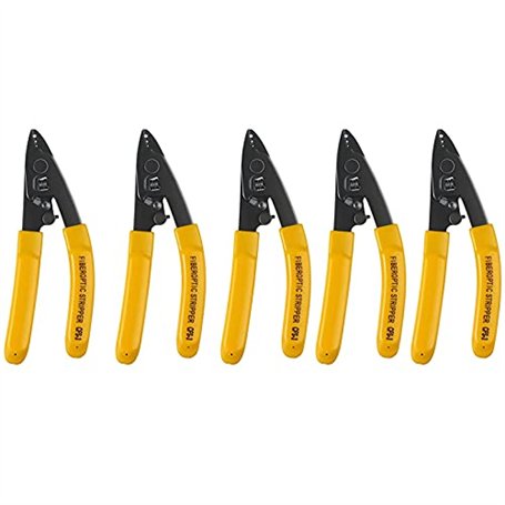 Hopbucan Lot de 5 pinces à dénuder 3 ports en fibre optique / / câble FTTH Outils de dénudage de fibre optique