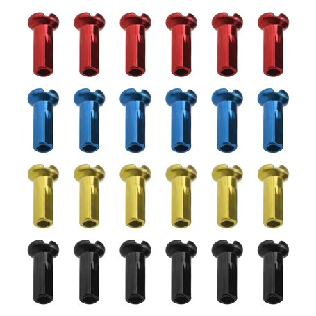 eMagTech 100pcs Écrous de Rayon Roue de Vélo Protecteur de Rayon pour Vélo de Montagne Vélo de Route 14G / 2mm de Diamètre Rayon