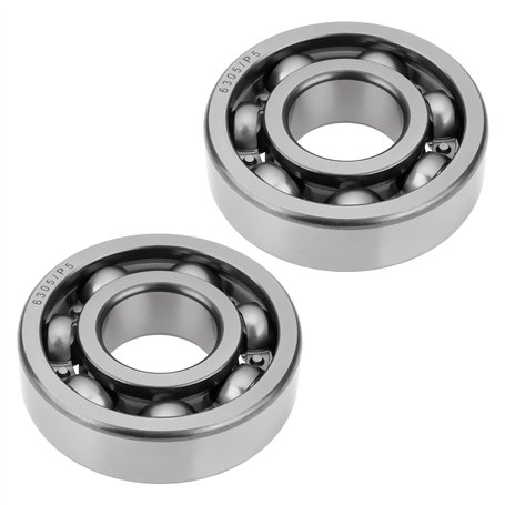 eMagTech Lot de 2 Roulements à Billes à Gorge Profonde 6305-C3 25 X 62 X 17 Mm pour Environnements de Rotation à Grande Vitesse