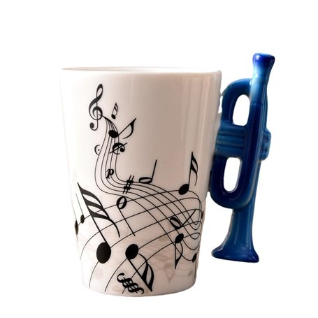 Qarmijaer 240Ml Tasse en Céramique Musique Tasse en Céramique Musique Tasse en Céramique Mignon Café Thé Lait Stave Tasses et Ta