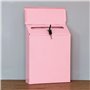 Barfeery Boîte aux lettres verrouillable - Boîte aux lettres murale avec clé - Convient pour et le bureau - Rose
