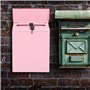 Barfeery Boîte aux lettres verrouillable - Boîte aux lettres murale avec clé - Convient pour et le bureau - Rose