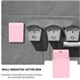 Barfeery Boîte aux lettres verrouillable - Boîte aux lettres murale avec clé - Convient pour et le bureau - Rose