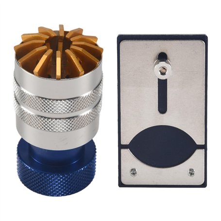 Geieold Extracteur de verre - Couvercle en verre - Ouvre-montre - Plateforme pour retirer la montre - Bleu