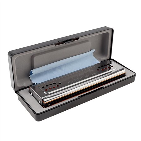 Harmonica trémolo double face 24 trous clés de C et de G
