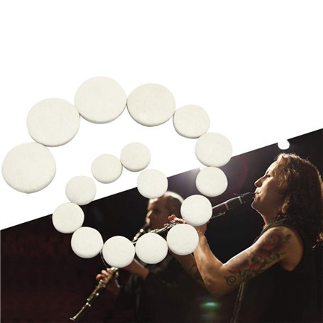 Yipaisi lot de 17 coussinets en cuir pour une clarinette de rechange durable pour les accessoires d'instruments à vent de mouton