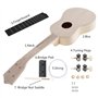 3 cm en kit à monter soi-même - Ukulélé soprano hawaïen en kit avec outils de montage pour amis