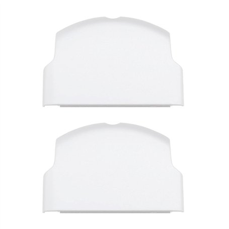 eMagTech Lot de 2 caches de batterie de rechange en plastique pour console Sony PSP 2000 2003 2004 3000 3003 3004 Blanc