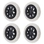 eMagTech 4pcs Roulettes Roues de Caddie 165mm Roues de Chariot à Provisions en Mousse de Noyau Plastique pour Chariot à Provisio
