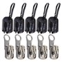 ECSiNG Lot de 10 fermetures éclair de rechange réversibles avec kit d'arrêt en forme de U pour tentes d'extérieur et vêtements d