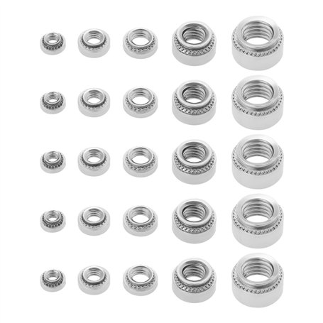 ECSiNG 50pcs Écrous à Sertir Automatiques 304 Écrou à Rivets en Acier Inoxydable de Fixation écrou de Fixation à Auto-serrage Mo