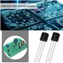 ECSiNG 10 Pièces Transistors J-FET à Canal N DC 25 V 100 MA 2N3819 Transistors J-FET TO-92 Transistors FET pour Applications de