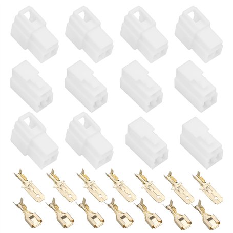 ECSiNG 10 Jeux de Connecteurs de Fil électrique Automobile à 3 Broches Mâle Et Femelle Kits Prise Borne de Câble pour Moto Vélo