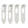 SG Store Lot de 4 supports discrets pour cartes graphiques HDMI DVI VGA et vidéo Demi-hauteur Support pour boîtier d'ordinateur