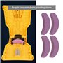 SG Store 20 Pièces Violet Affûteur de Tronçonneuse Pierre à Aiguiser en Forme de Croissant de Tronçonneuse Pierre à Aiguiser Out