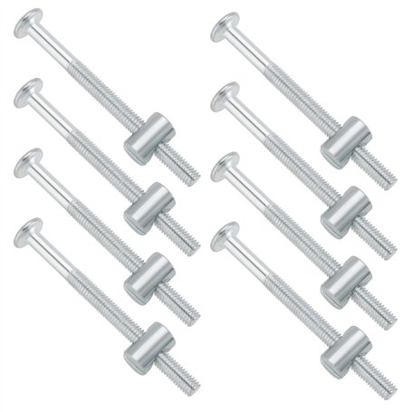 SG Store 48pcs M6 X 75 Mm Boulons M6 X 15 Mm Écrous Cylindriques Kits de de Chevilles Vis à Tête Creuse Hexagonale Plaquées Zinc