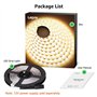 LE Ruban LED Blanc Chaud 5m, Bande LED Autocollant 300 LEDs SMD 2835 3000K, Bande LED Lumineuse 18W 1200lm pour Chambre, Plafond