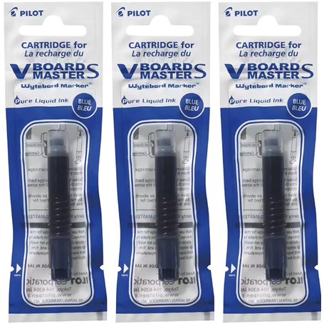 PILOT Lot de 3 Recharges pour V BOARD MASTER S bleu