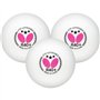 Butterfly Balles de ping-Pong 3 étoiles R40+ | Balles de ping-Pong Professionnelles Premium Blanches (Paquet de 3) | Balles de p