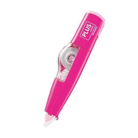 PLUS Japan Roller correcteur MR en forme de crayon rechargeable écologique rose