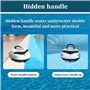 hzexun Robot Piscine sans Fil 100 Minutes D'autonomie, Aspirateur de Piscine Entièrement Automatique pour Piscines Hors-Sol et E