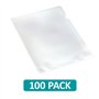 SUMMIT Lot de 100 pochettes en plastique A4 avec découpes solides