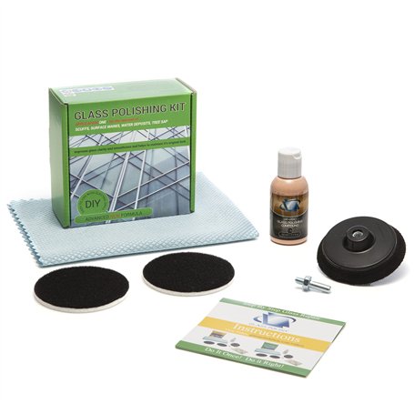 Glass Polish Kit de Polissage pour Verre Bricolage 75 mm pour Perceuse Électrique - Élimine Rayures Superficielles