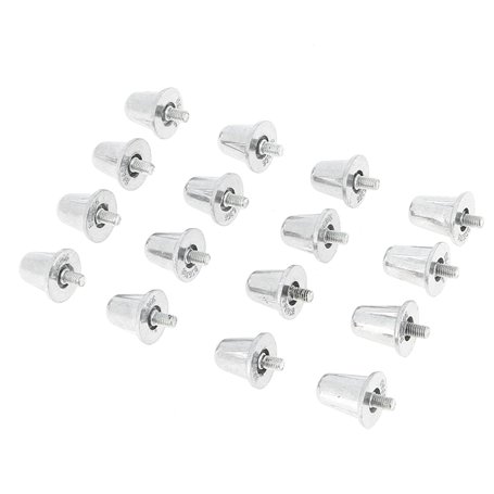 Gilbert - Crampon alu 18/21mm - Crampons Football Aluminium - Argent métalisé - Taille Unique