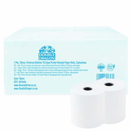 Double Dragon Rouleaux Papier Sans Carbone 76x76mm