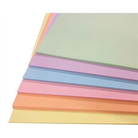 DJP Lot de 60 cartes pastel A4 160 g/m² 60 feuilles 6 nuances A4 pour photocopieur