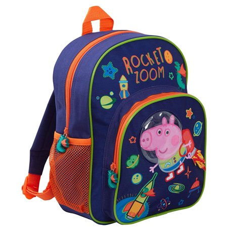 Sac à dos de luxe 3D pour enfant Peppa Pig George Motif astronaute