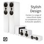 Q ACOUSTICS 3060S Caisson de Basses Actif Blanc Arctique – Type de boîtier : déflecteur Infini, Pilote de 20,3 cm, amplificateur