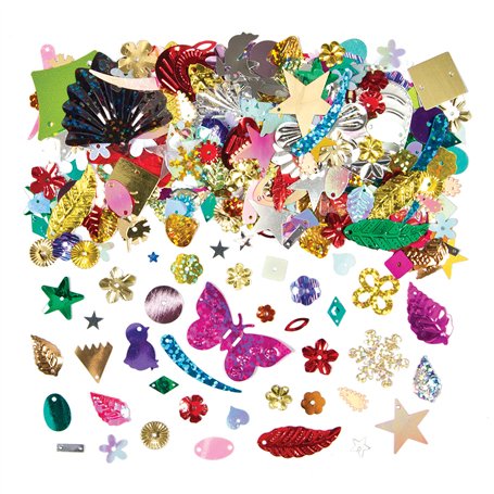 Baker Ross Sequins Multi-Couleurs - Vendu en pot - Idéal pour les loisirs créatifs